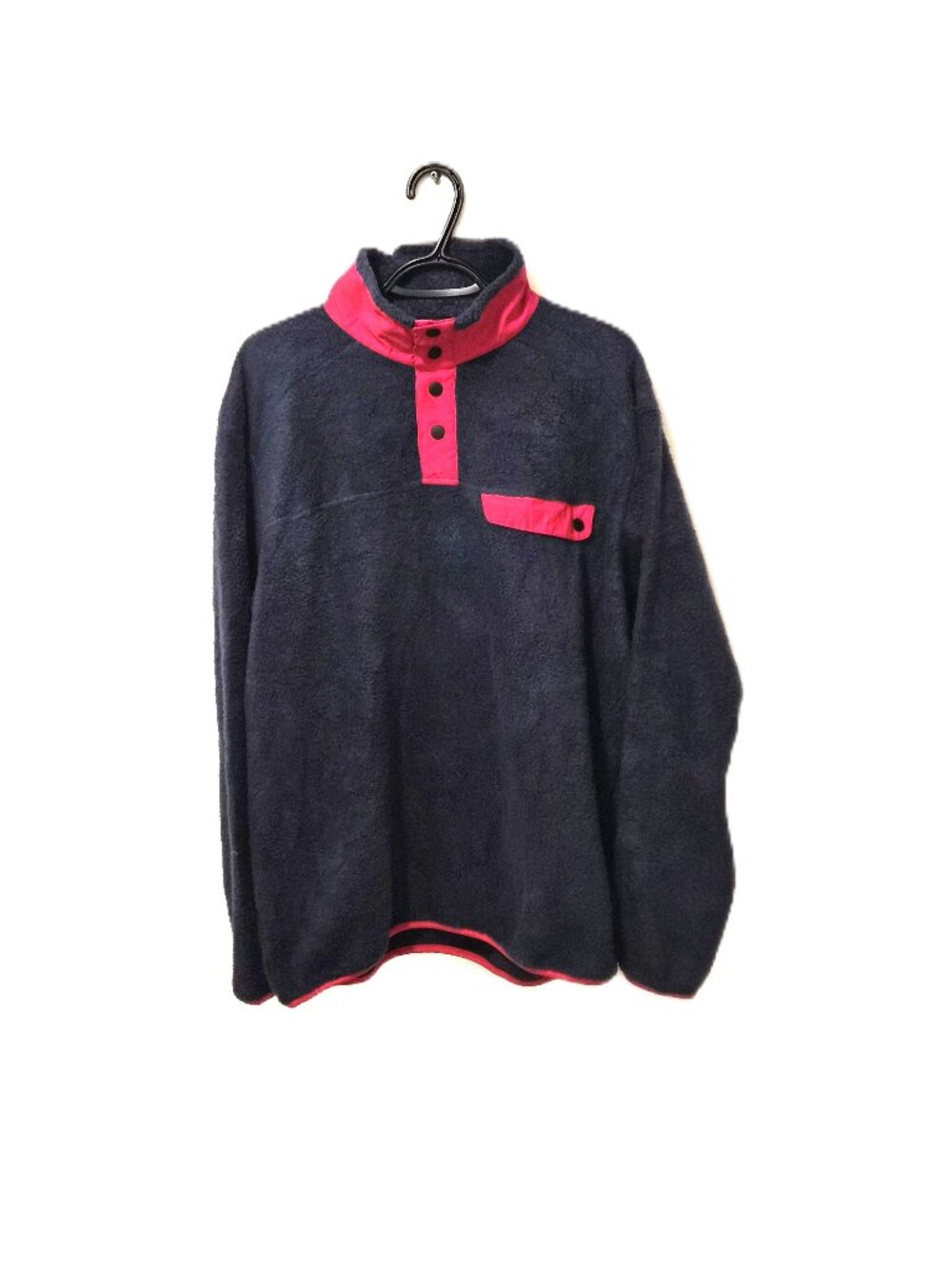 Boardroom Retro Snap Deep Pile Fleece Thermal Pullover Navy Red Patagonia Vibe